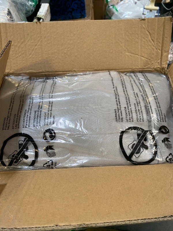 Photo 1 of AAAAAcessories Outdoor Deep Seat Cushions with Double Welted Pillow, Waterproof, Fade-Resistant Patio Furniture Replacement Cushions, 24" x 24" x 5" + 24" x 19", Gray