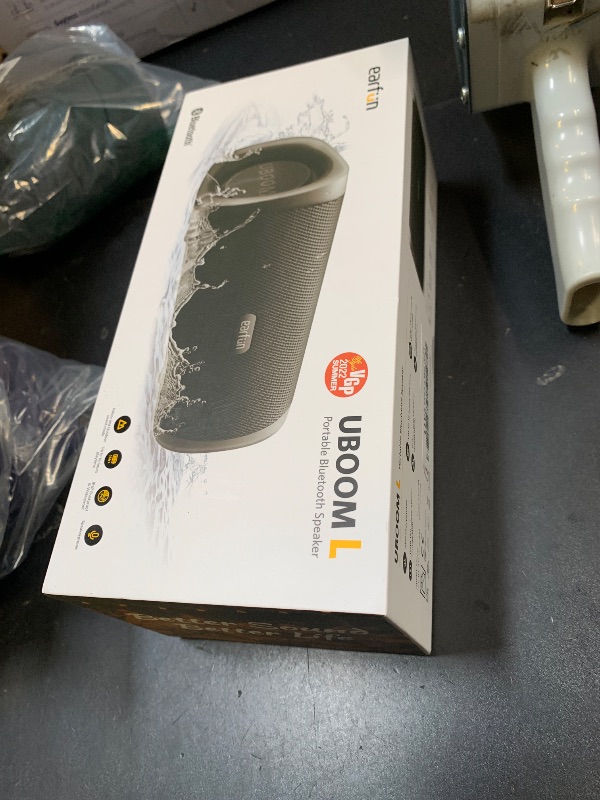Photo 1 of EarFun UBOOM L Bluetooth Speaker, Portable Speaker 28W Loud Stereo Sound, Rich Bass, IP67 Waterproof & Dustproof, Dual Pairing, Built-in Mic, Low Latency, Wireless Speakers for Party, Indoor & Outdoor