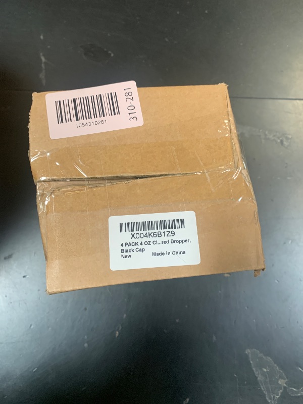 Photo 1 of 4 Pack 4oz Glass Dropper Bottles with Measured Dropper - 120ml Clear Tincture Bottles with Calibrated Glass Eye Droppers (1ml), Leakproof Essential Oil Bottle for Health, Personal Care & Beauty