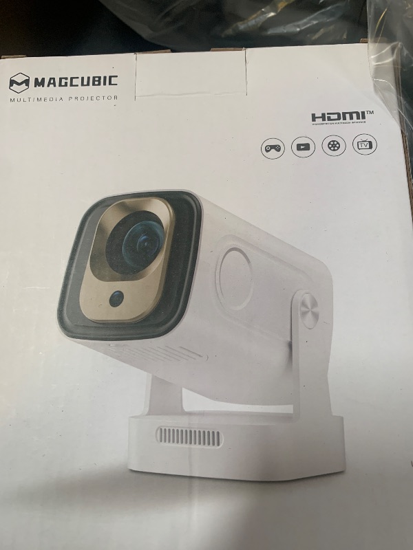Photo 1 of ?Auto Focus&1080P?Magcubic Mini Smart Projector with 4K Support, Portable Projector with Wifi and Bluetooth, 5W Speaker, Built in Apps, Voice Control, Outdoor Movie Projector