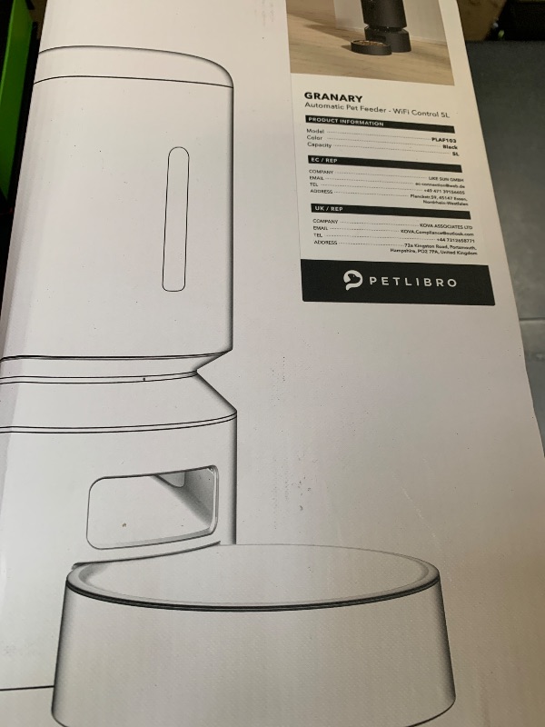 Photo 1 of PETLIBRO Automatic Cat Feeder, 5G WiFi Automatic Dog Food Dispenser with Freshness Preservation, 5L Timed Pet Feeder with Low Food Sensor, Up to 10 Meals Per Day, Granary Black