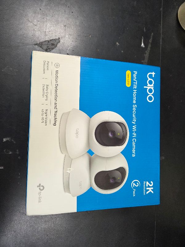 Photo 1 of Tapo 2K Pan/Tilt Security Camera for Baby Monitor, Dog Camera w/Motion Detection, 2-Way Audio Siren, Night Vision, Cloud&SD Card Storage, Works w/Alexa & Google Assistant, 2-Pack (Tapo C210P2)
