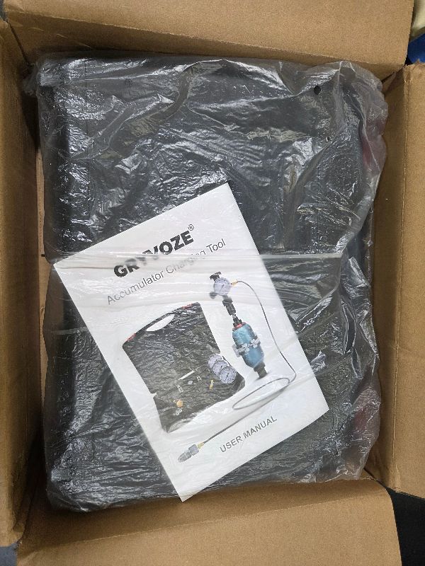 Photo 1 of GRYVOZE Hydraulic Nitrogen Accumulator Charging Kit, Nitrogen Fill Kit, Pressure Test System, Gas Charge Tools with 7 Adapters, 3 Gauges, 1 Gas Hose and G5/8 Male to CGA580 Male Adapter