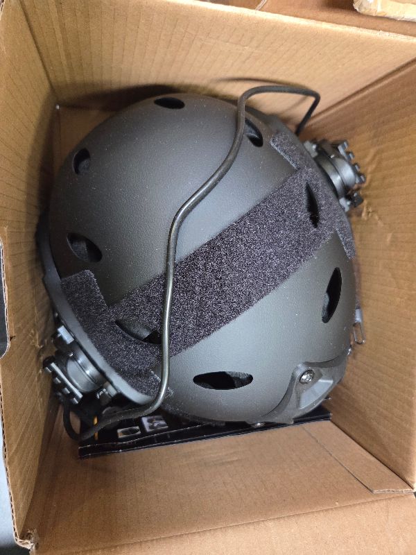 Photo 1 of ClrfZebr Tactical Helmet with Headset,4in1 Upgraded Adjustable with Helmet Cover for Airsoft Cosplay Military Tactical Gear (BCP)