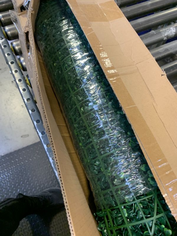 Photo 1 of DOPGIB Artificial Ivy Privacy Fence Screen,128"x 72" (64 SQFT) UV-Anti Faux Boxwood Roll Grass Wall Panels for Patio Balcony Privacy, Garden, Backyard Greenery Wall Backdrop Decor