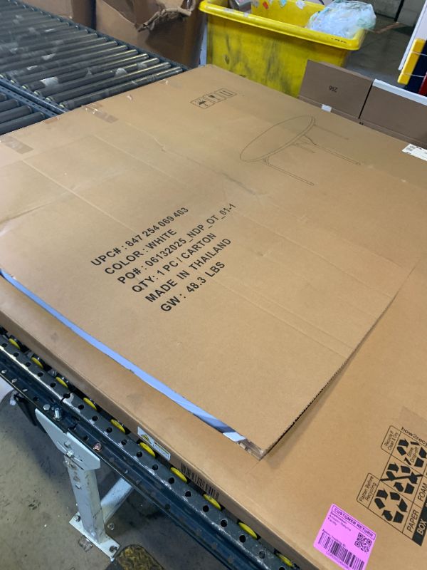 Photo 1 of Flash Furniture 5' Round All-Occasion Plastic Folding Event Table for Parties and Trade Shows, Folding Banquet Table for Indoor/Outdoor Events, White