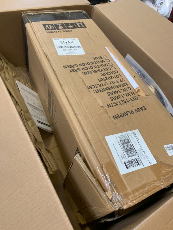 Photo 1 of PEARLOVE Baby Bedside Crib with Portable Diaper Changing Table, 5-in-1 Pack and Play Baby Crib for Newborn Mattress, Playard, Music Box, Carry Bag, Easy to Install (Blue)