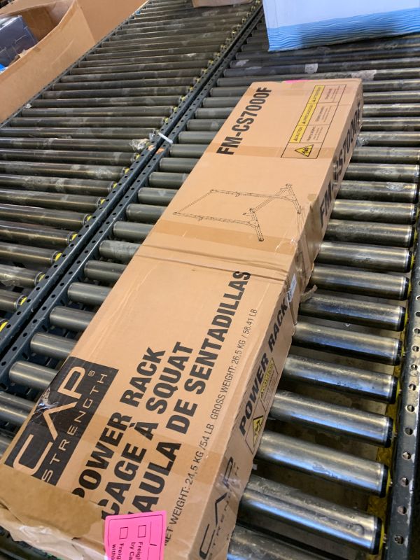 Photo 1 of CAP Barbell Power Rack with Pull Up Bar & Attachments - Squat Rack & Strength Training Power Cage for Home Gym - Carbon