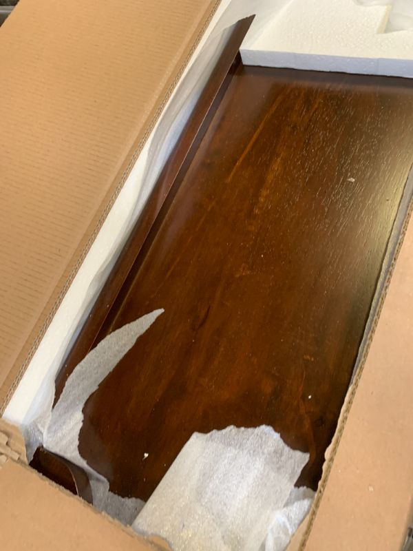 Photo 1 of AFI, Florence Adjustable Modern Round King Solid Wood Headboard, Walnut