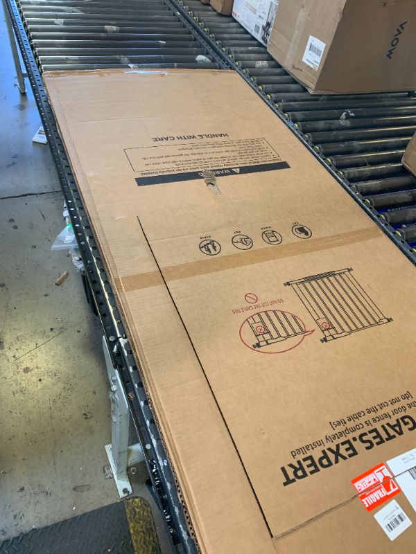 Photo 1 of **INCOMPLETE, NO INSTRUCTIONS* SHYUJAJIE 71 Inch Extra Tall Pet Gate for Cats, 29.5-43" Adjustable Wide Dog Gates, Pressure Mounted Walk Through Tall Cat Gate for Doorways,Hallway,Stairs,House?White?