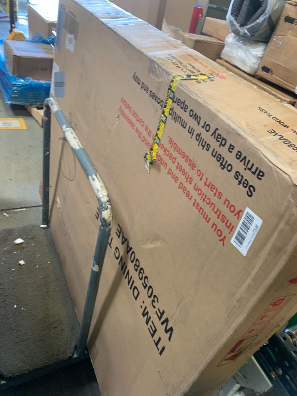 Photo 1 of HAMORE 54" Mid-Century Modern Extendable Dining Table,Round to Oval with 14" Leaf, Solid Wood Pillar-Trestle Legs,Farmhouse Style for Kitchen,Living Room (Natural Wood Wash)