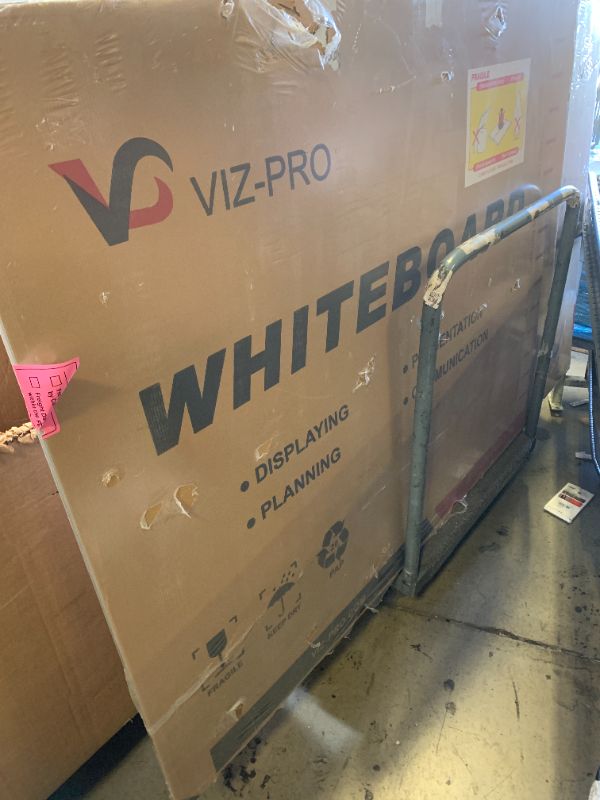 Photo 1 of VIZ-PRO Dry Erase Board/Magnetic Whiteboard, 60 x 48 Inches, Large Wall Mounted Board for School Office and Home 5' x 4'