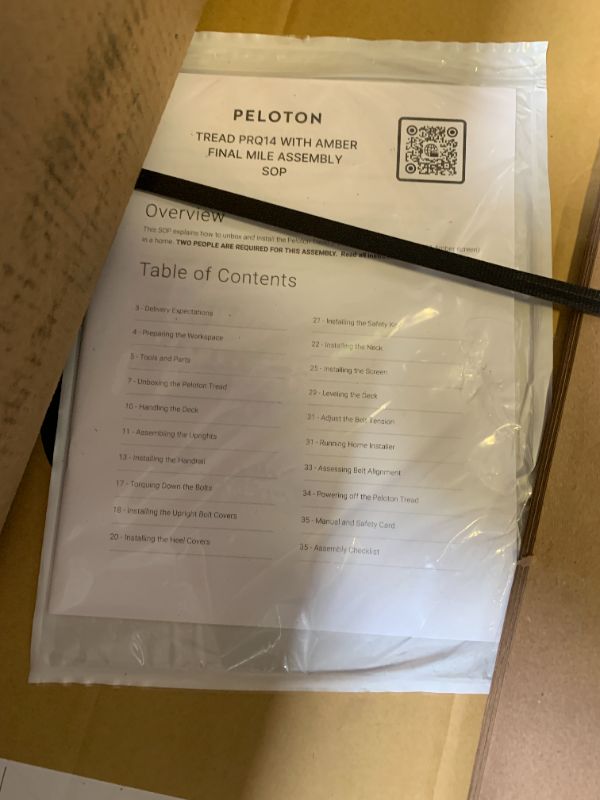 Photo 1 of PELOTON TREAD PRQ14 WITH AMBER FINAL MILE