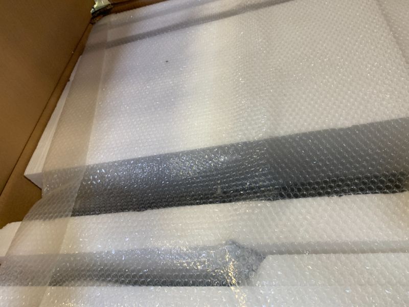 Photo 1 of Ceiling Mount Attic Ladder, Retractable Attic Ladder Ceiling Pull Down System, 12 Steps Folding Loft Step with Armrests, Hidden Mount Attic Extension Stairs for Garage(Black, Step 12)