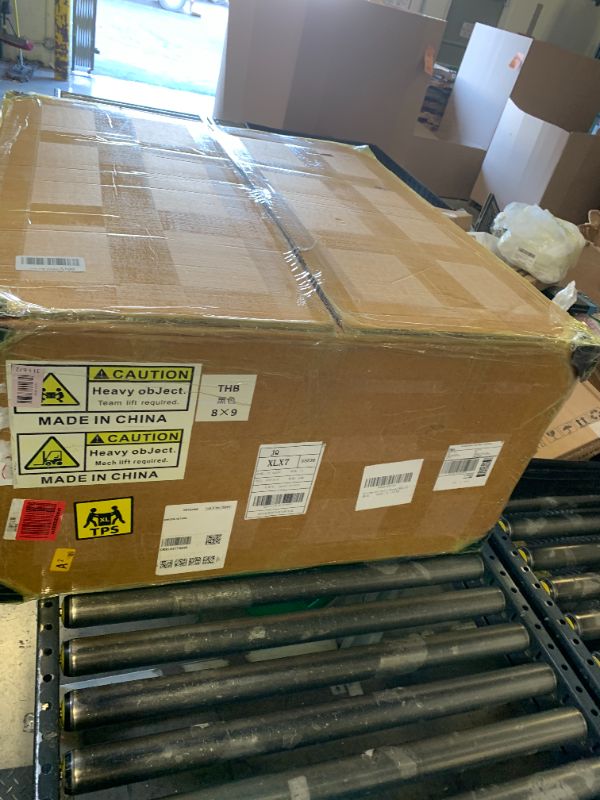 Photo 1 of Ceiling Mount Attic Ladder, Retractable Attic Ladder Ceiling Pull Down System, 12 Steps Folding Loft Step with Armrests, Hidden Mount Attic Extension Stairs for Garage(Black, Step 12)