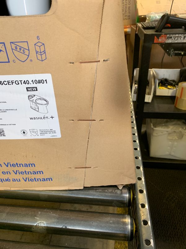 Photo 1 of --FACTORY SEALED-- TOTO Drake Elongated Universal Height TORNADO FLUSH Toilet Bowl with 10 Inch Rough-In and CEFIONTECT, WASHLET+ Ready, Cotton White - C776CEFGT40.10#01--FACTORY SEALED--