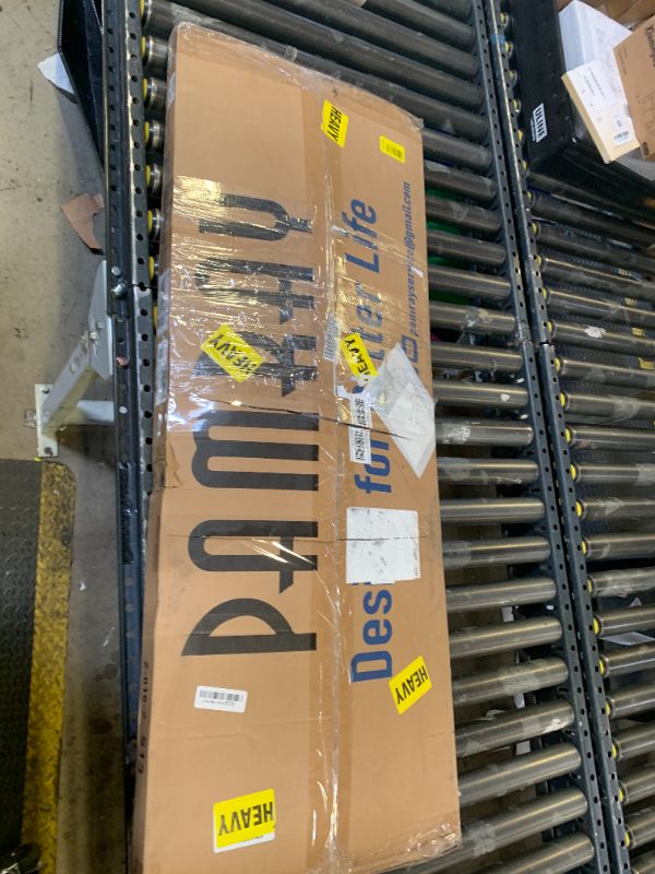 Photo 1 of Pamray 47 Inch Computer Desk with 8 Fabric Drawers PC Gaming Desk Home Office Study Work Writing Table for Bedroom White