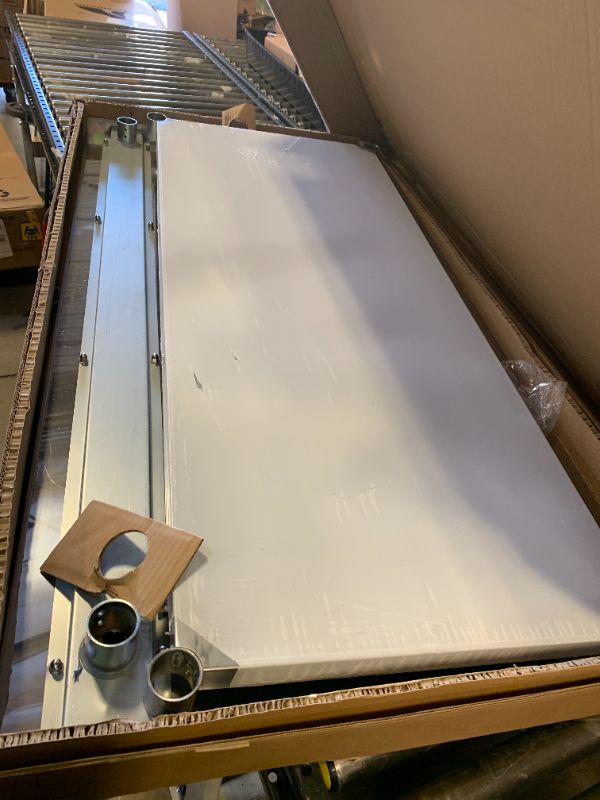 Photo 1 of DAMAGED: HARDURA Stainless Steel Table 30 x 60 Inches with Wheels Casters NSF Heavy Duty Commercial Prep Table with 2” Backsplash and Adjustable Undershelf for Restaurant Kitchen Home and Hotel DAMAGED