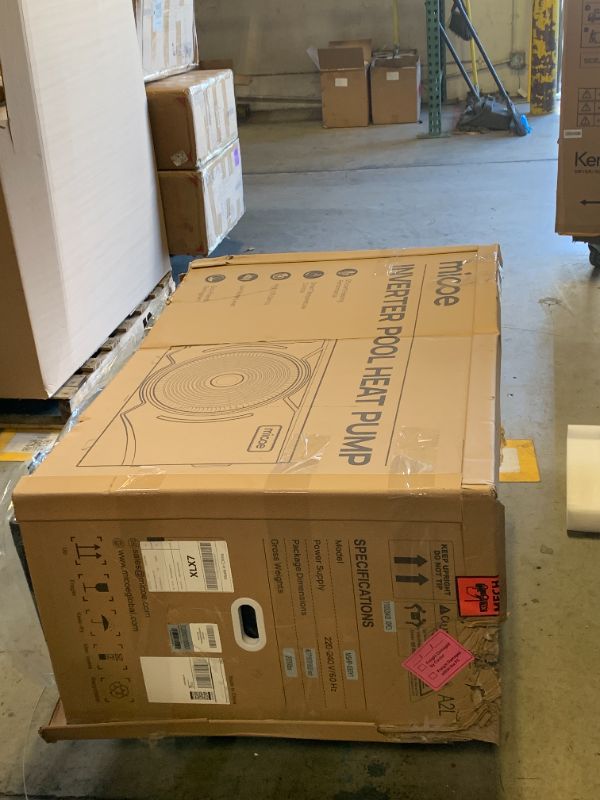 Photo 1 of MICOE 100,000 BTU Smart Swimming Pool Heat Pump, Electric Pool Heater for 26,000 Gallons Above Ground & Inground Pools, App-Controlled Heating & Cooling, 220–240V