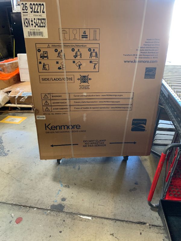 Photo 1 of  --FACTORY SEALED -- Kenmore 8.0 cu. ft. Front Load Gas Dryer - Wrinkle Guard with Accela Steam to Reduce Static and Odors - Smart Sensor Drying - LED - White --FACTORY SEALED --