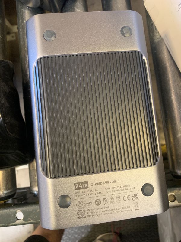 Photo 1 of SanDisk Professional 24TB G-RAID Mirror - External HDD, RAID with Redundancy, Thunderbolt 3, USB (10Gbps), 7200RPM Ultrastar Hard Drive, Up to 250MB/s Read in RAID 1 - SDPHH2H-024T-NBAAD