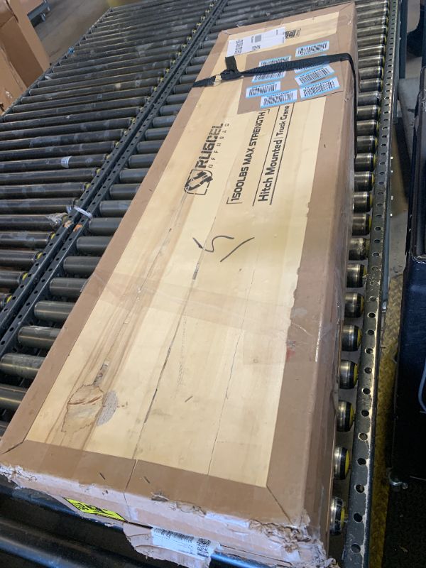 Photo 1 of Rugcel 1500 lb Stretchable Receiver Hitch Mounted Hydraulic Swivel Pickup Truck Crane, with Three Boom Capacities of 750 lb, 1000 lb and 1500 lb (Hitch Crane 1500LB)