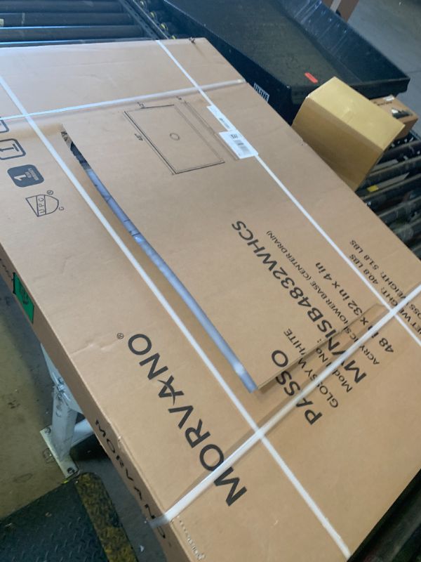 Photo 1 of MORVANO 48" X 32" Shower Base with Center Drain,Single Threshold Shower Pan Kit Non-Slip in White, Central Drain with Stainess Steel Cover (Drain included)