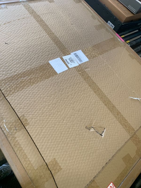 Photo 1 of JAMBALAY 55?×46? Tempered Glass Chair Mat, Heavy Duty Glass Office Floor Mat for Carpets and Wooden Floor, with 12 Anti-Slip Pads, Polished Edges and Round Corners, Easy Roll On, Thick 0.2?