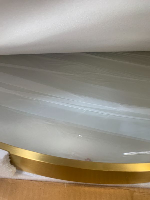 Photo 1 of FTOTI 40" Round LED Bathroom Mirror, Dimmable Anti-Fog Vanity Mirror with Touch Control, 6000K Natural Light, Gold Metal Frame, Wall Mounted for Makeup Shaving (IP54, 90+ CRI)