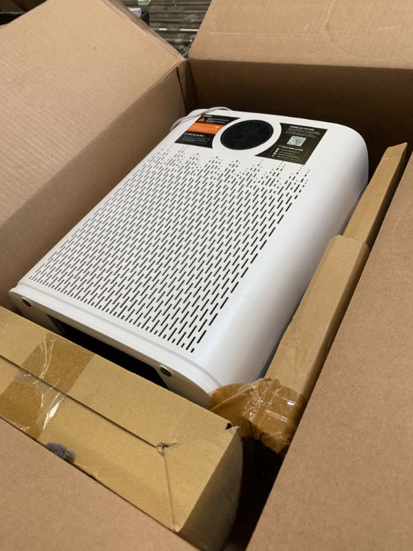 Photo 1 of ECOSELF Smart Air Purifier for Home Large Rooms, with WiFi Control, Covers Up to 2400 Ft², Smart Mode, AQI Display, 22dB Sleep Mode & Aromatherapy with 2X-Power Filtration, HAP603WF, Bright White