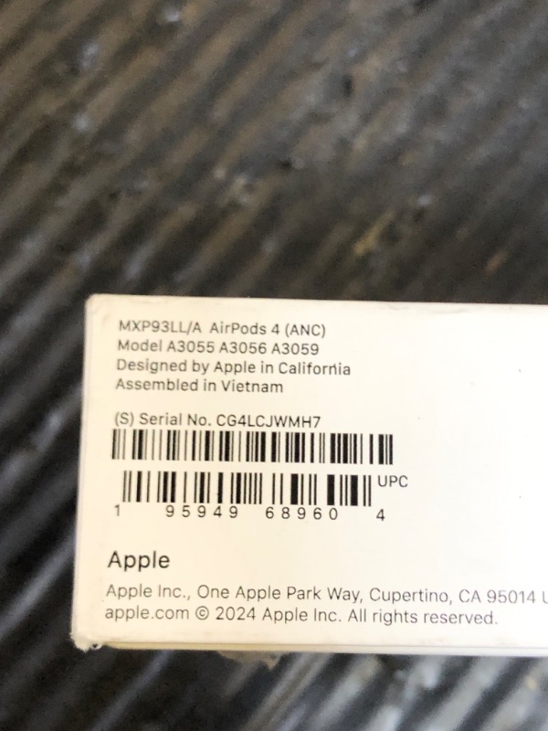 Photo 1 of Apple AirPods 4 Wireless Earbuds, Bluetooth Headphones, with Active Noise Cancellation, Adaptive, Transparency Mode, Personalized Spatial Audio, USB-C Charging Case, Wireless Charging, H2 Chip