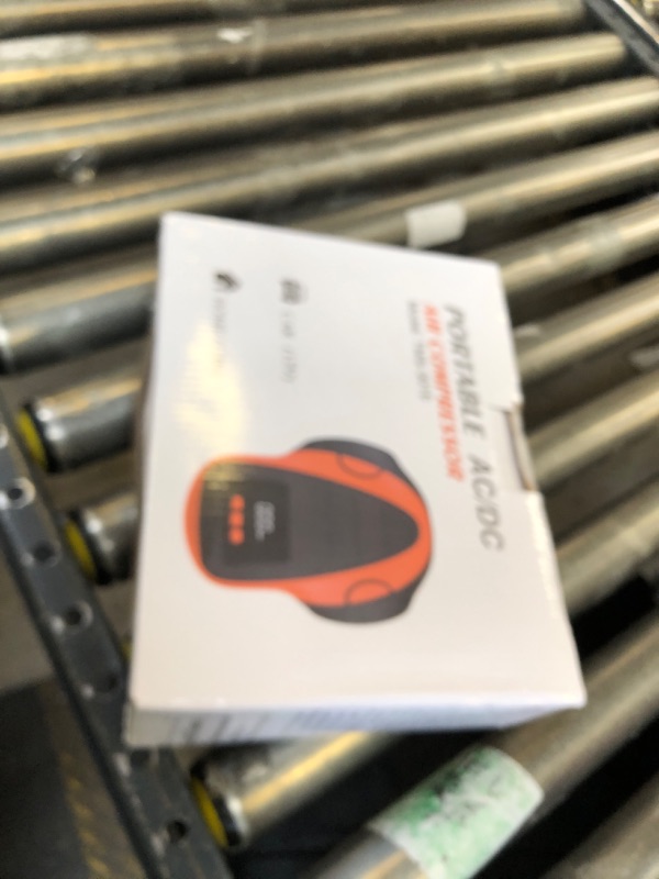 Photo 1 of TEROMAS Tire Inflator Portable Air Compressor, Air Pump DC/AC for Car Tires 12V DC and Other Inflatables at Home 110V AC, Digital Electric Tire Pump with Pressure Gauge(Orange)