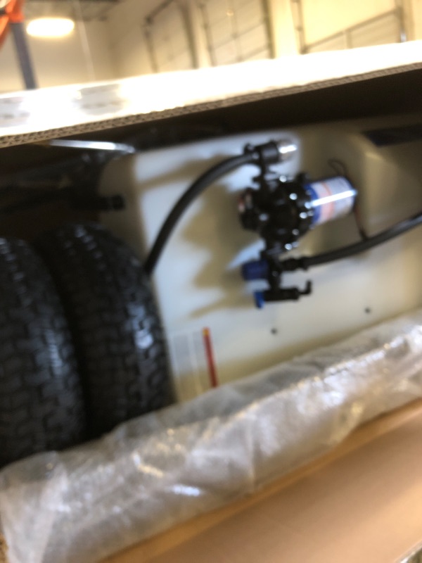 Photo 1 of Master Mfg 36-Gallon Premium Pull-Behind Trailer Broadcast Sprayer - 10ft Swath, 3.0GPM, 60PSI Max