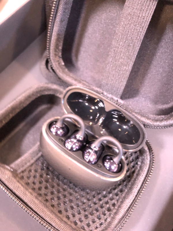 Photo 1 of Open Ear M30 Earbuds, Bluetooth 6.0 Wireless Ultra Audio, ENC AI Air Conduction Headphones, 60H Playtime, Stereo Sound, Touch Control, Premium Clip-On Open-Ear Earphones for Office & Daily Use, Black