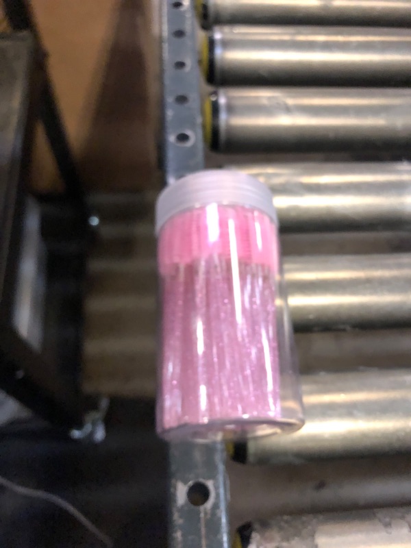 Photo 1 of 100 Pcs Disposable Mascara Wands, Crystal Eyebrow Spoolies Brush for Eyelash Extensions, Pink Lash Brushes with Container