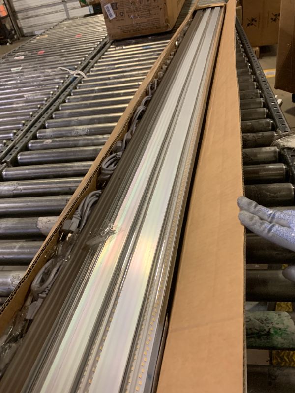 Photo 1 of ELEKICO 12 Pack Super Bright 100w 8ft Led Shop Light, 15000lm 5000k V Shape 8' Led Shop Lights 8ft, Linkable 96" 8 Foot Shop Lights for Garage Workshop Shop Warehouse Lighting