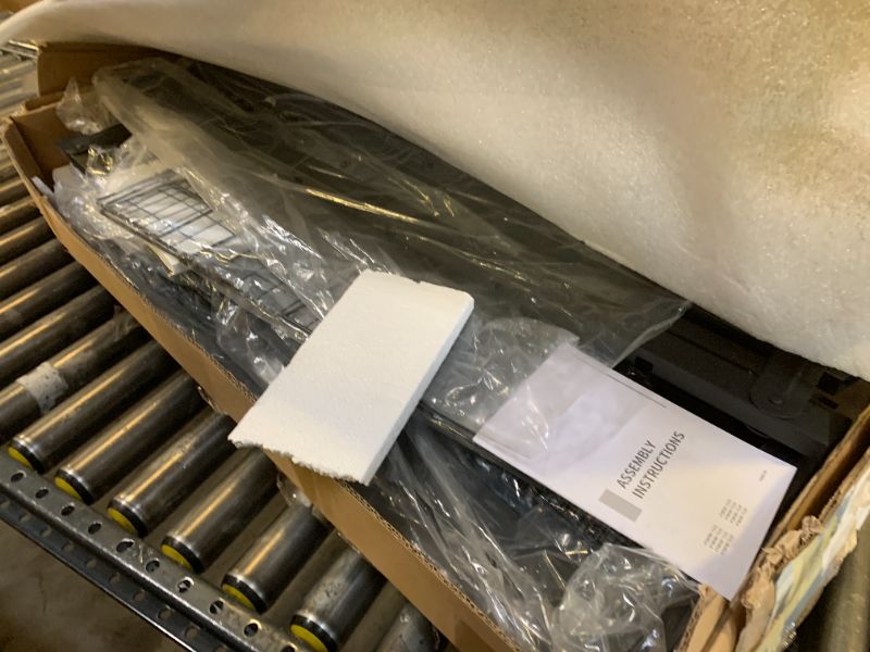 Photo 1 of INCOMPLETE SET*******Furnulem Queen Bed Frame with Headboard & 2 Fabric Drawers, Bed Frame Queen Size Featuring LED Lights, Built-in Charging Station & Storage Shelves, Metal Slats, No Box Spring Needed – Black Oak