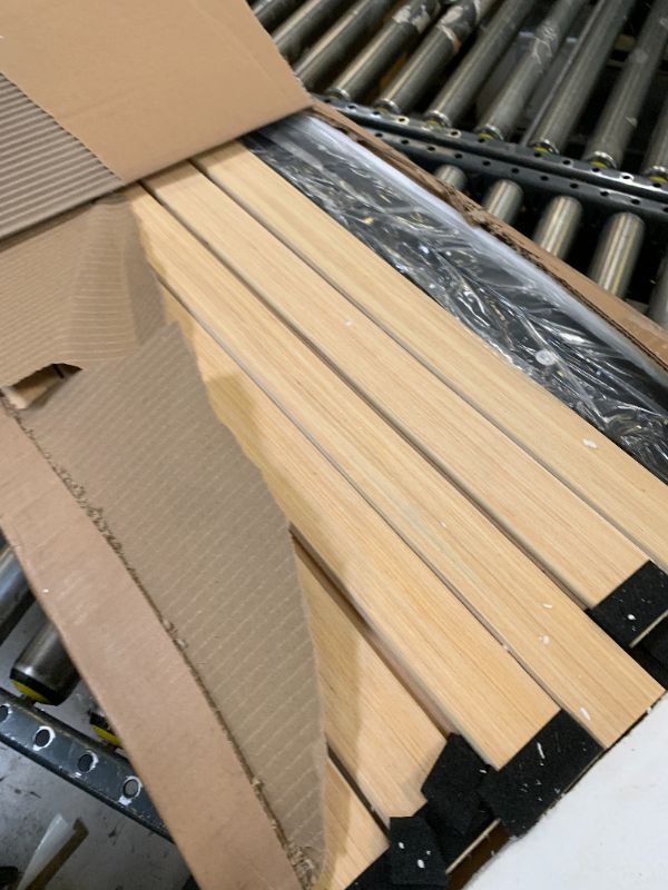 Photo 1 of Mika Natural King Upholstered Platform Bed | Storage Drawers | Low Profile