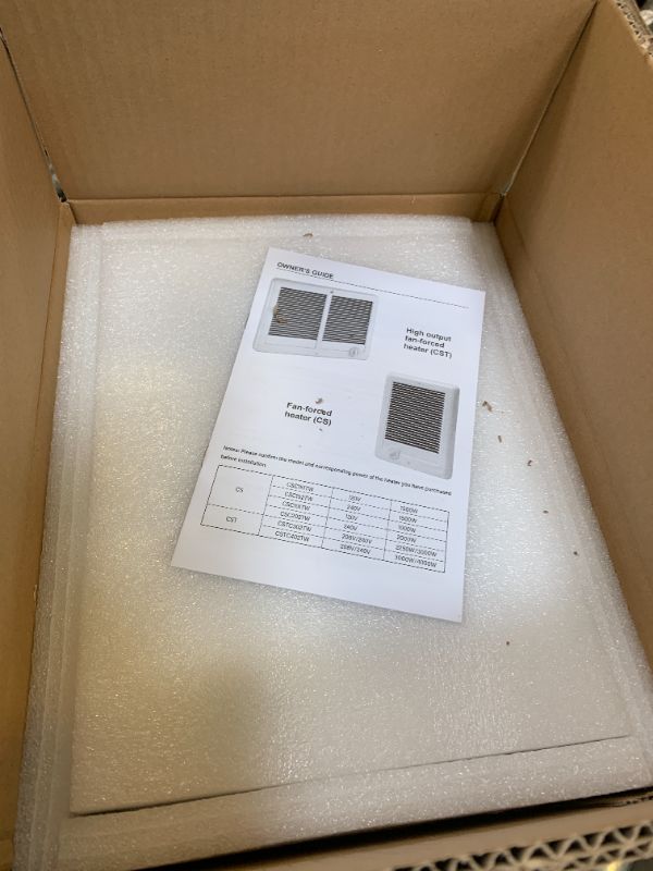 Photo 1 of CSC151TW Electric Wall Heater Complete Unit With Thermostat, 120 Volt 1500 Watt, High Efficiency Centrifugal Fan For Fast And Quiet Heating