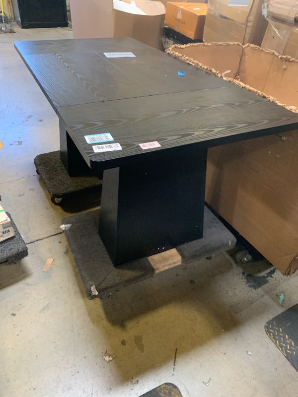 Photo 1 of Tribesigns 63-Inch Executive Desk, Large Office Computer Desk with Double Pedestal, Modern Simple Workstations Writing Table Conference Table Business Furniture for Home Office, Black