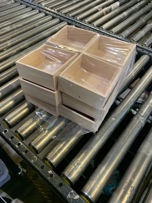 Photo 1 of (12 Pack) 6" x 6" Unfinished Wooden Box Storage Organizer Small Wooden Boxs for Art Crafts Collectibles Home Venue Decor