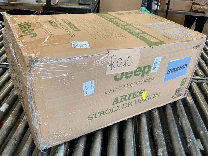 Photo 1 of Delta Children - Jeep Aries Stroller Wagon - Premium Wagon for 2 Kids with Convertible Seats, Adjustable Push/Pull Handles, Removable Canopy & Flat Fold - Greenguard Gold Certified, Grey