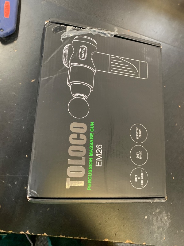 Photo 1 of TOLOCO Massage Gun, Deep Tissue Back Massage for Athletes for Pain Relief, Percussion Massager with 10 Massages Heads & Silent Brushless Motor, Valentines Day Gifts for Him Her, Black