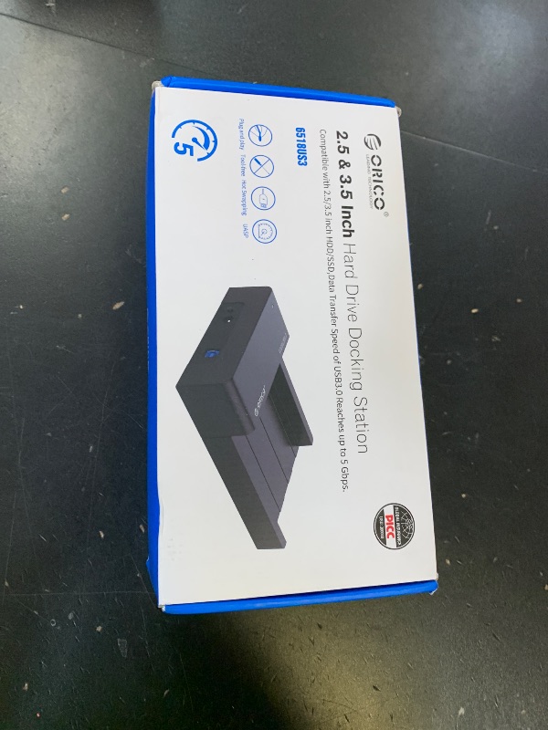Photo 1 of ORICO External USB 3.0 to SATA Hard Drive Lay-Flat Docking Station for 2.5 or 3.5in HDD, SSD Up to 24TB [Support UASP]