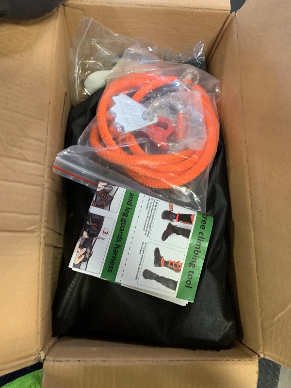 Photo 1 of Clakioom Tree Climbing Gear?Tree Climbing Spikes, Tree Climbing Gear with Adjustable Climbing Straps and Steel Core Flip Line, Rock Climbing Kit with Triple Lock Lanyard Adjuster
