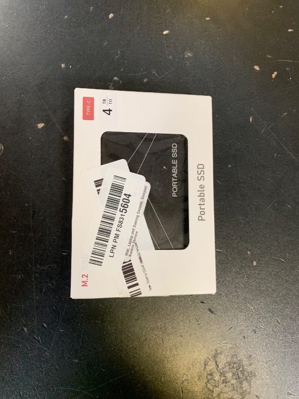 Photo 1 of 4T 4000GB External SSD Portable USB Storage Drive, Plug & Play Solid State Drive for PC, Mac, Laptop and Gaming Console, Compact Backup Storage