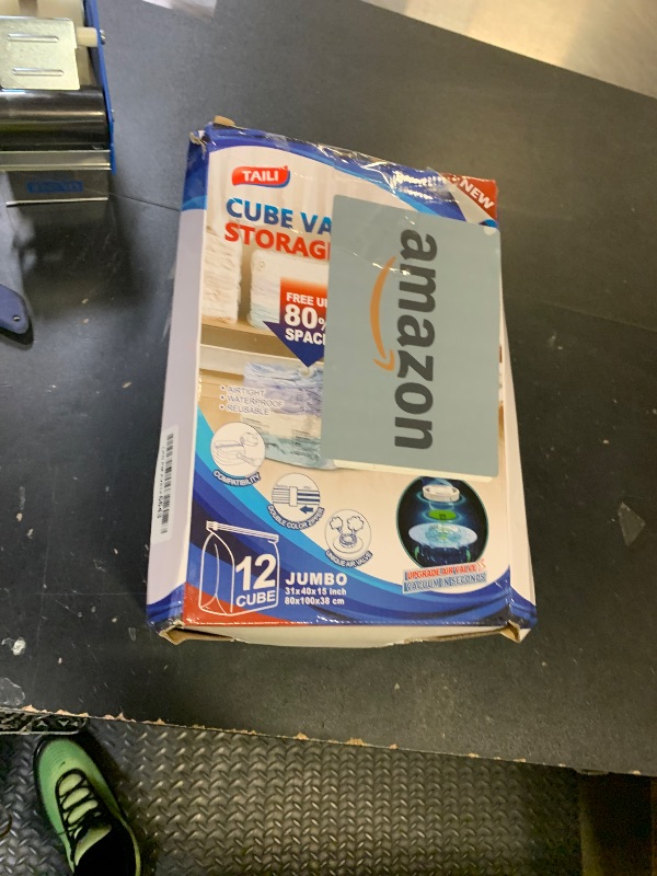 Photo 1 of TAILI 12 Pack Vacuum Storage Bags, Jumbo Cube 31x40x15 Inch, Extra Large Vacuum Seale Bags for Comforters Blankets, Bedding, Clothing, Space Saver Closet Organization, Clear