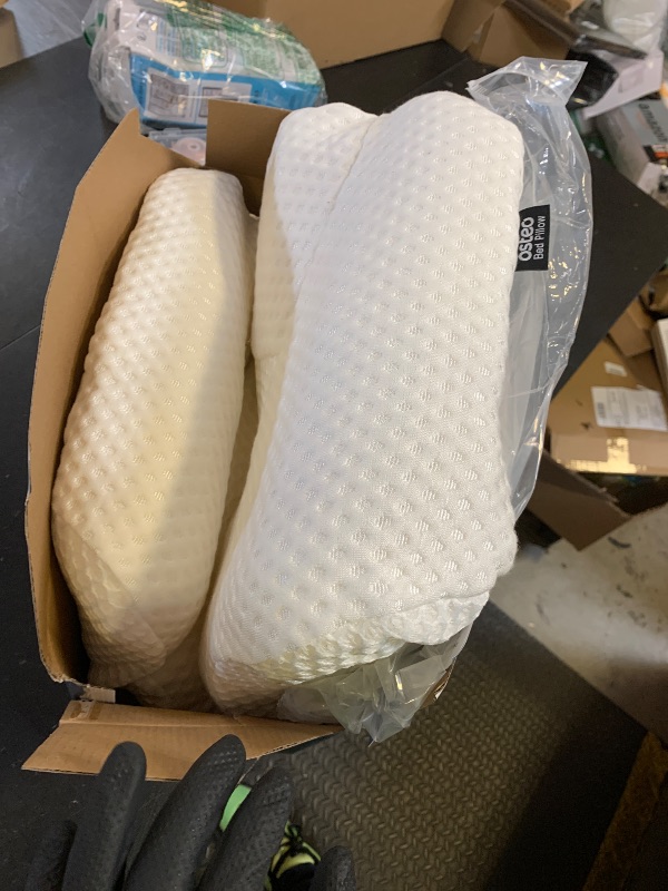 Photo 1 of ********STAINED*******
Osteo Cervical Pillow for Neck Pain Relief, Hollow Design Odorless Memory Foam Pillows with Cooling Case, Adjustable Orthopedic Bed Pillow for Sleeping, Support for Side Back Sleepers********READ CLERK COMMENTS*********
