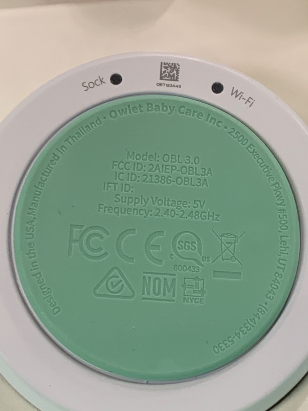 Photo 1 of Owlet Dream Sock FDA-Cleared Smart Baby Monitor Track Live Pulse Rate - Rose™