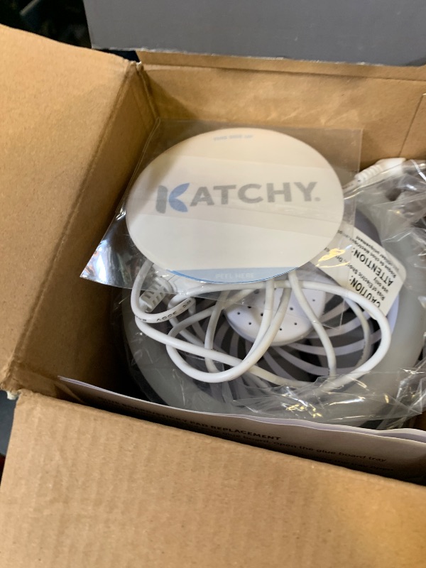 Photo 1 of Katchy Duo – Indoor Fly Trap with Scent Pod – Day & Night Effective – Mosquito, Fruit Fly, Gnat & Small Moth Killer – Non-Zapper Trap with UV Bug Light & Fan Suction (White)